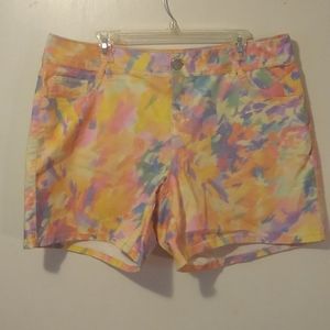 Lane Bryant Pastel Tye Dye Shorts
